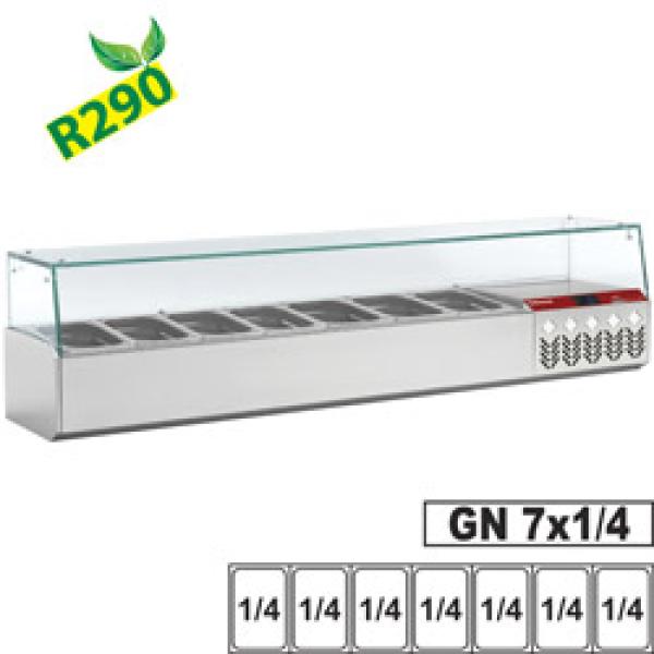 SX160G/PP9 (25) Kühlaufsatz GN 6x1/4, 1x1/9, mit gerader Glasscheibe